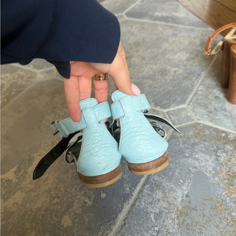 Balenciaga Pale Blue Multi-Strap Gladiator Sandals - Women - Picture 2 of 6